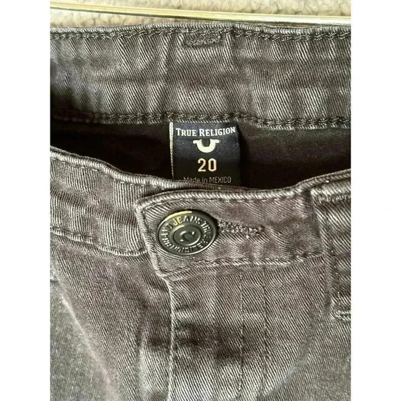 True Religion Rocco Black Distressed Jeans RN# 112790- 29 in Inseam, Size 20? - Picture 5 of 9